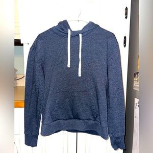 Aeropostale blue/gray hoodie w/white drawstrings size Medium, looks smaller